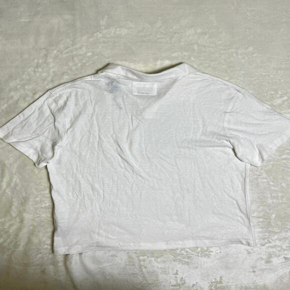 NWT Porter & Ash Linen Blend Polo Men's L White Classic Preppy Summer Staple - Picture 4 of 9